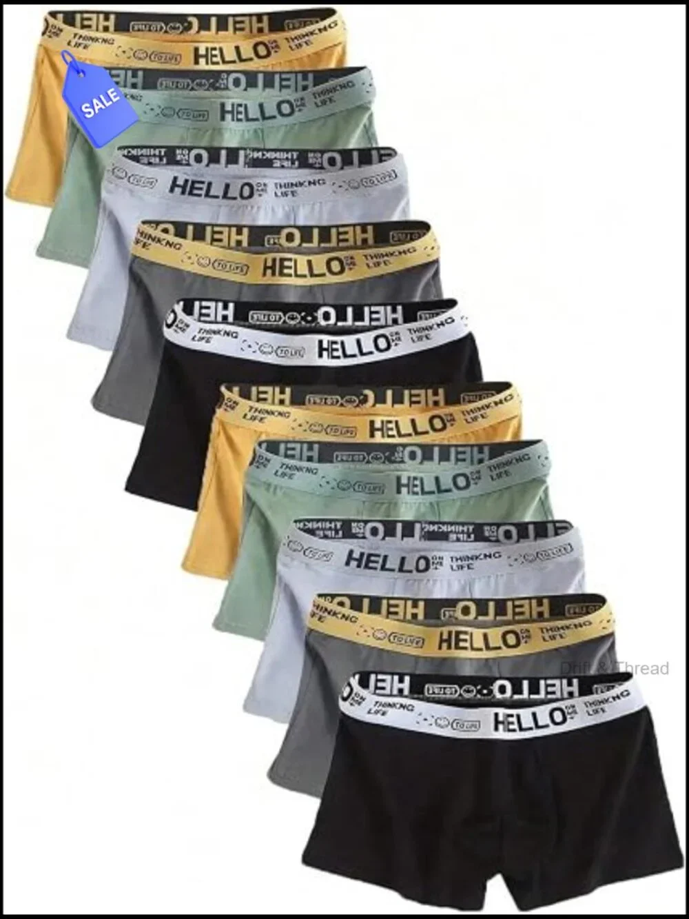 10-Pack Breathable Boxer Briefs for Men Anti-Friction Moisture Wicking